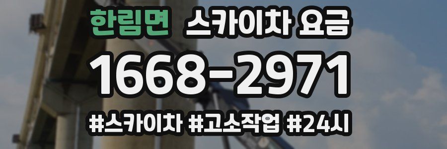 한림면 스카이차 요금