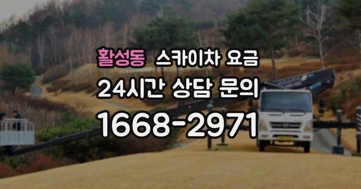 활성동 스카이차 요금