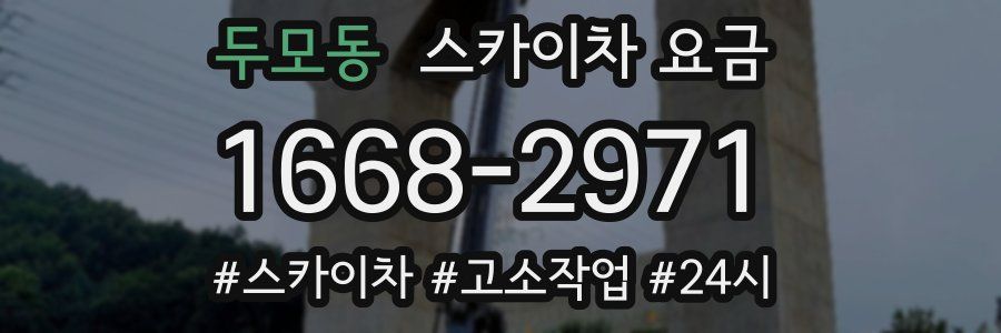 두모동 스카이차 요금