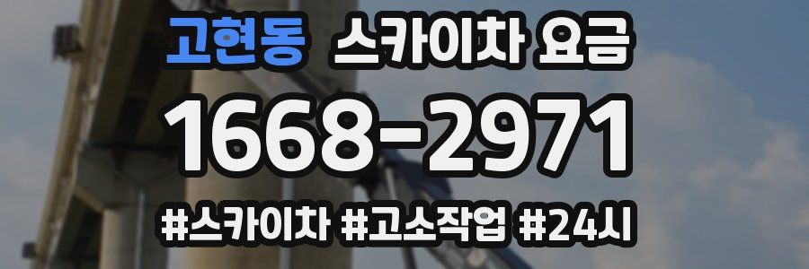 고현동 스카이차 요금