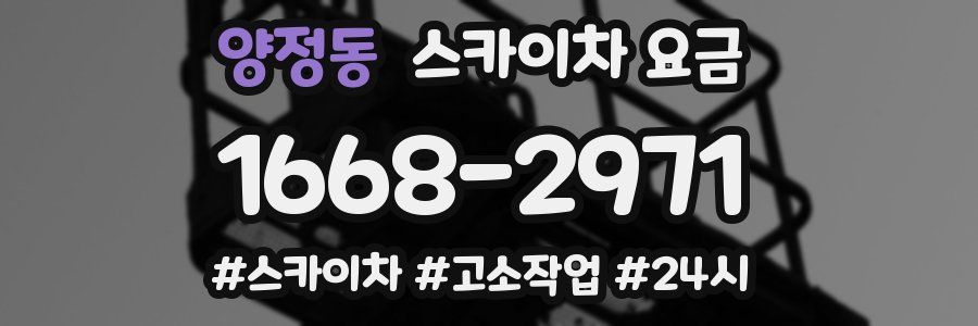 양정동 스카이차 요금