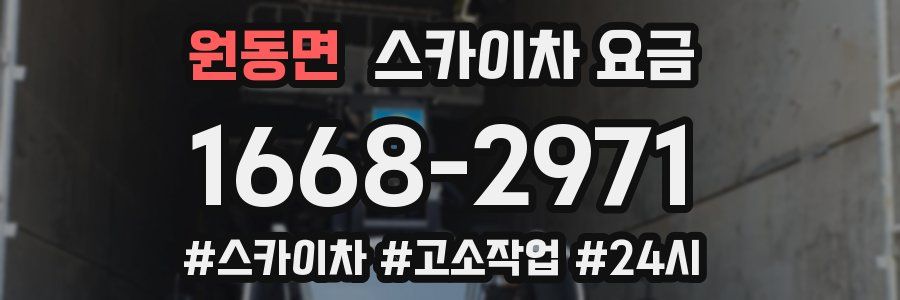 원동면 스카이차 요금