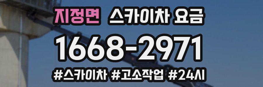지정면 스카이차 요금
