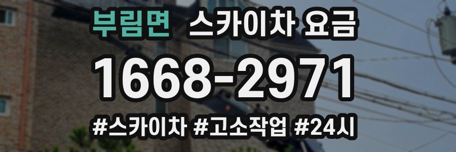 부림면 스카이차 요금