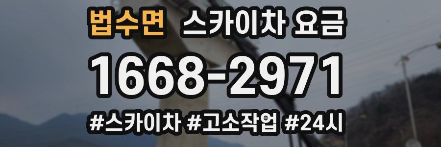 법수면 스카이차 요금