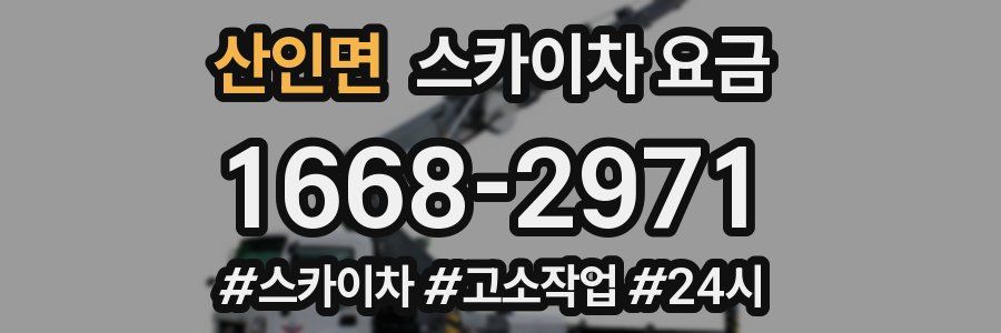 산인면 스카이차 요금