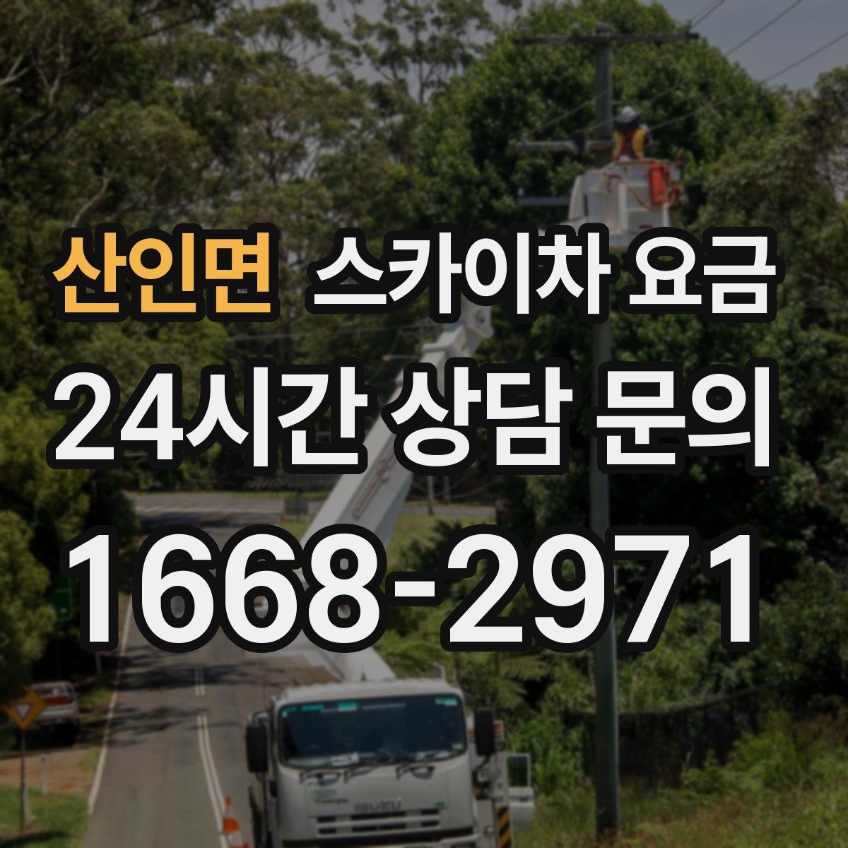 산인면 스카이차 요금