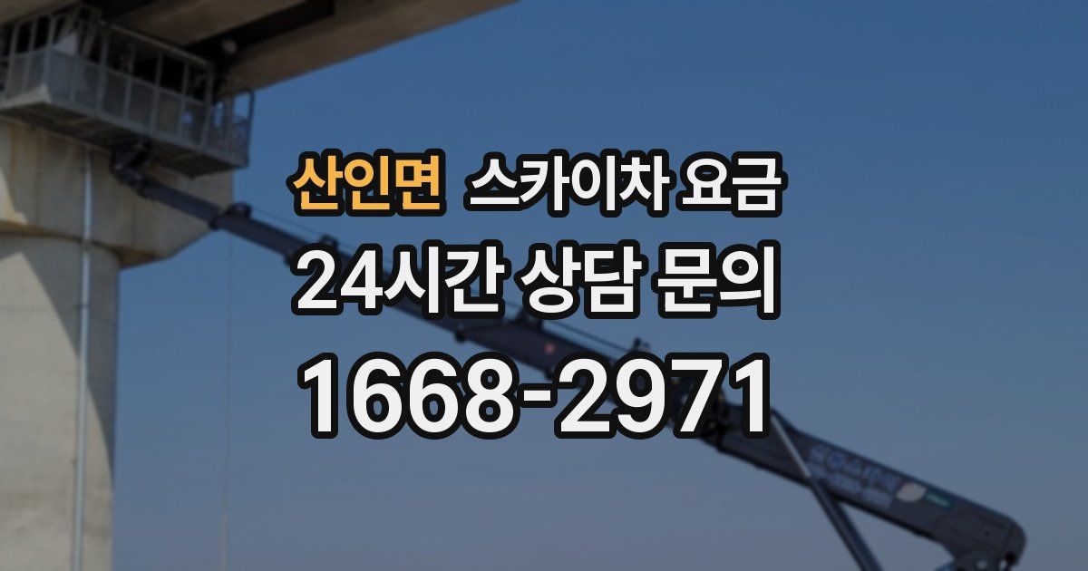 산인면 스카이차 요금