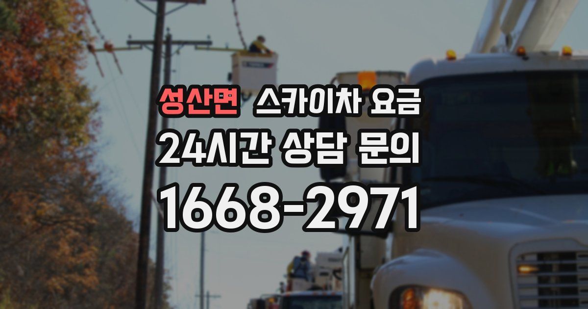성산면 스카이차 요금