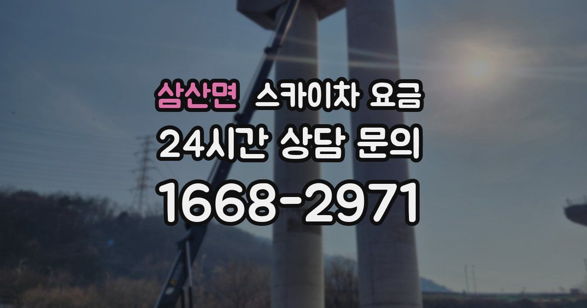 삼산면 스카이차 요금