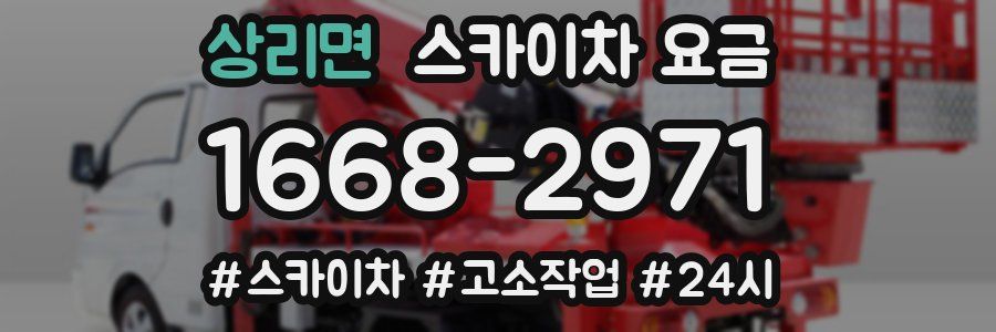 상리면 스카이차 요금