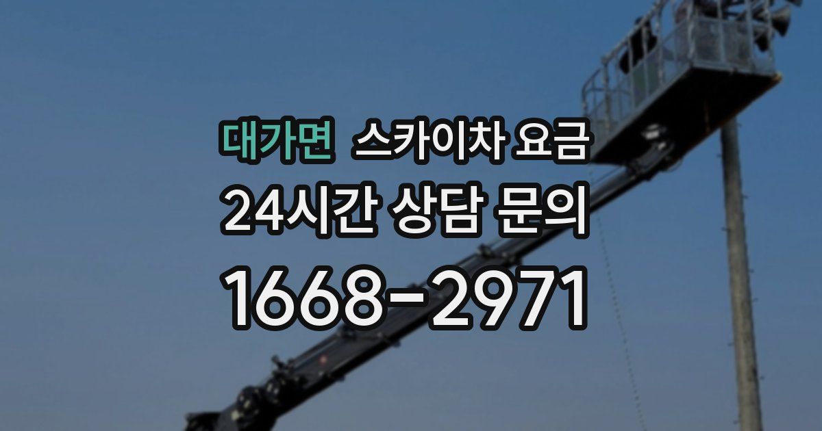 대가면 스카이차 요금