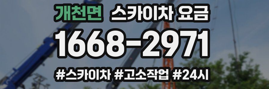 개천면 스카이차 요금