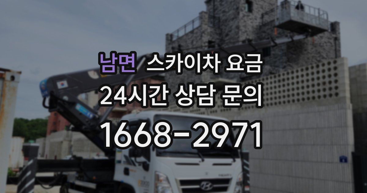 남면 스카이차 요금