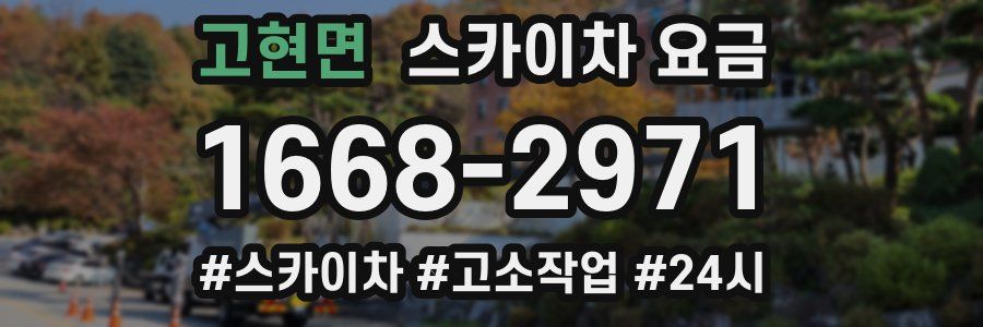 고현면 스카이차 요금