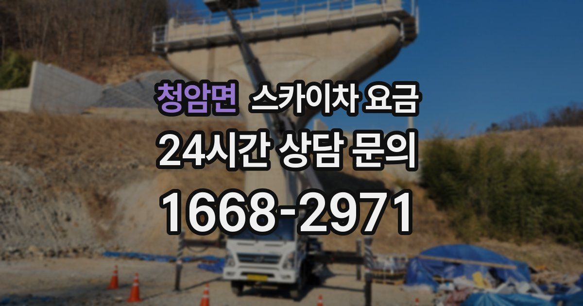 청암면 스카이차 요금