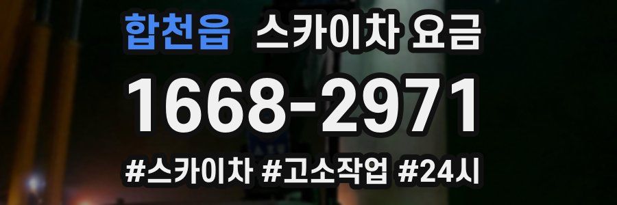 합천읍 스카이차 요금