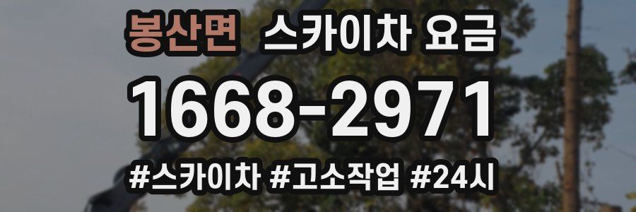 봉산면 스카이차 요금
