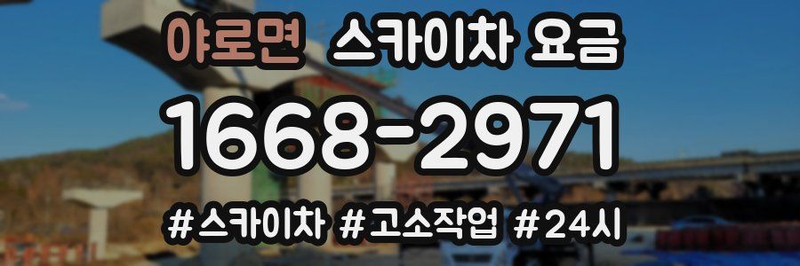 야로면 스카이차 요금