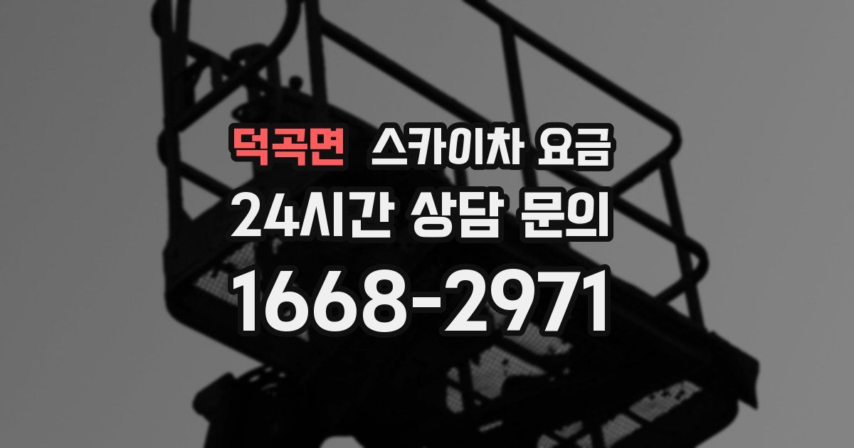 덕곡면 스카이차 요금