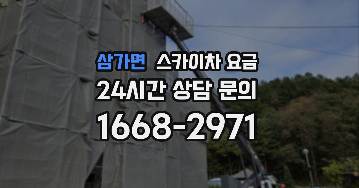 삼가면 스카이차 요금