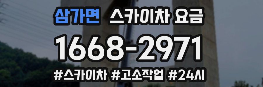 삼가면 스카이차 요금