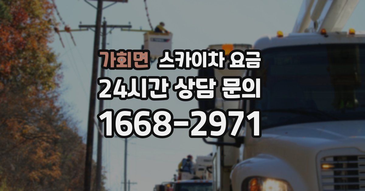 가회면 스카이차 요금