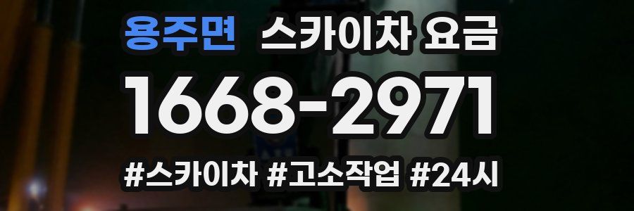 용주면 스카이차 요금