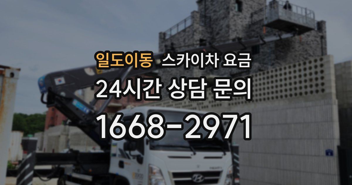 일도이동 스카이차 요금