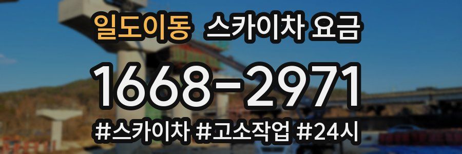 일도이동 스카이차 요금