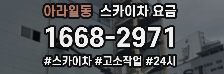 아라일동 스카이차 요금