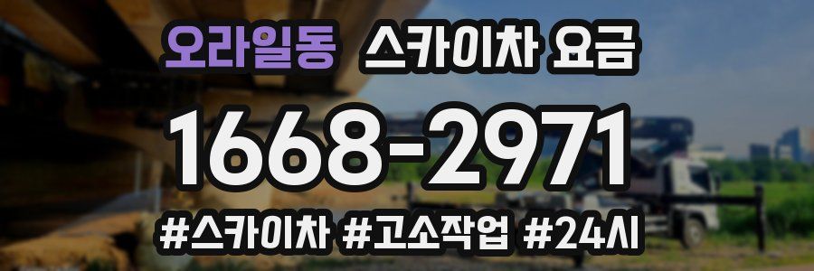 오라일동 스카이차 요금
