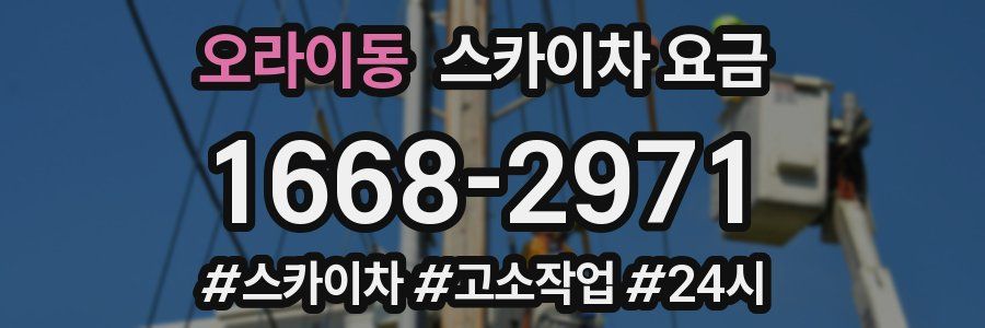 오라이동 스카이차 요금