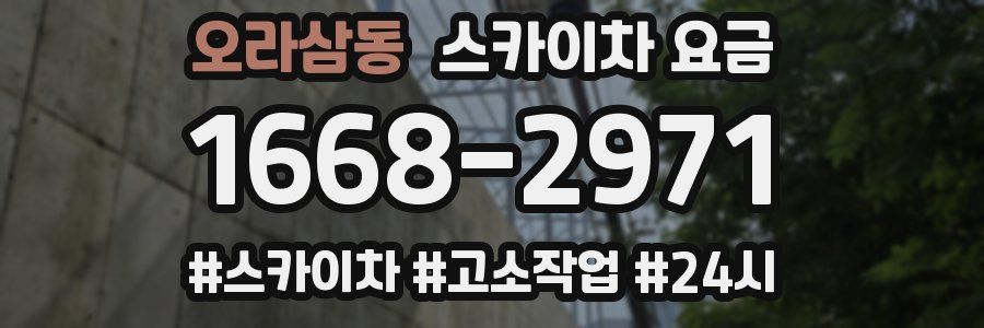 오라삼동 스카이차 요금