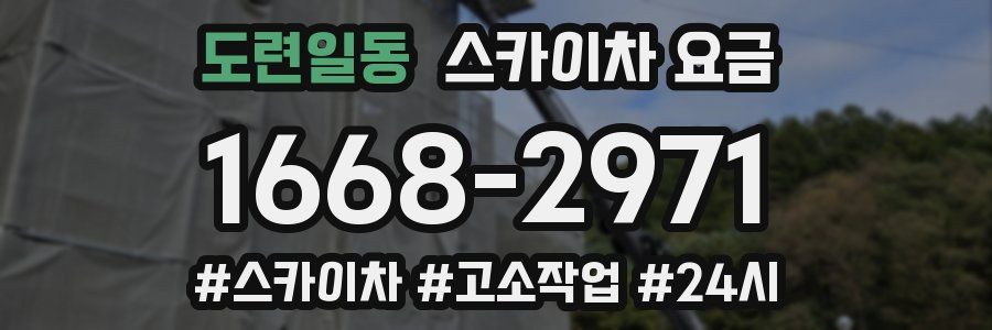 도련일동 스카이차 요금