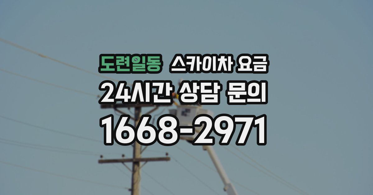 도련일동 스카이차 요금