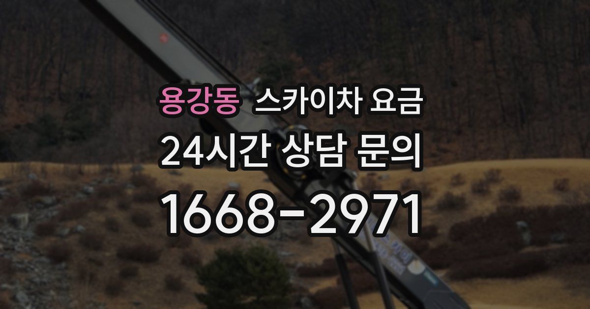 용강동 스카이차 요금
