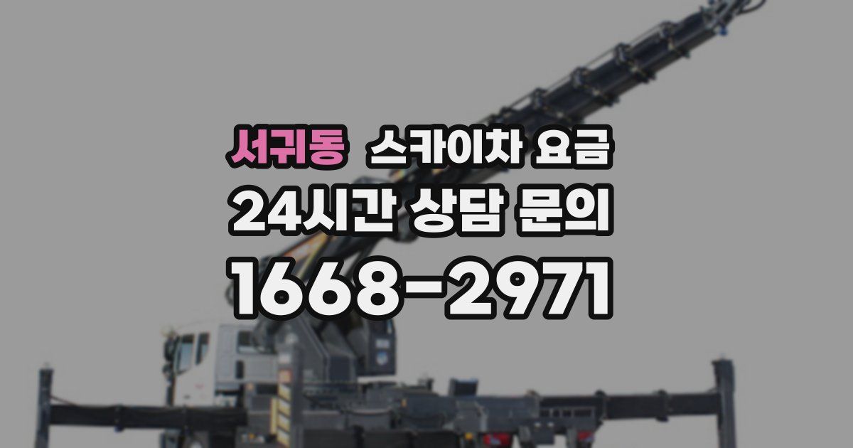 서귀동 스카이차 요금