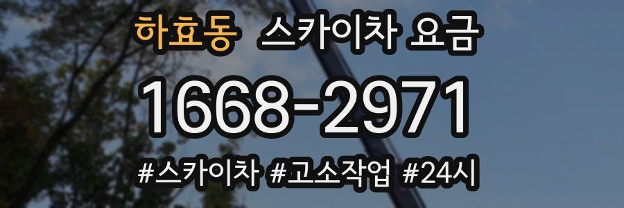 하효동 스카이차 요금