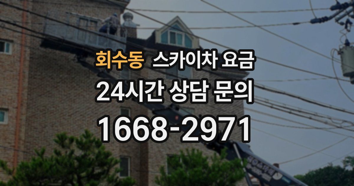 회수동 스카이차 요금