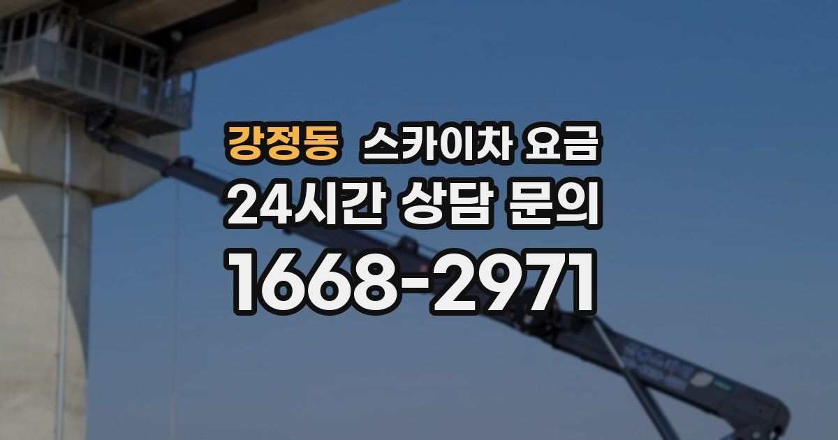 강정동 스카이차 요금