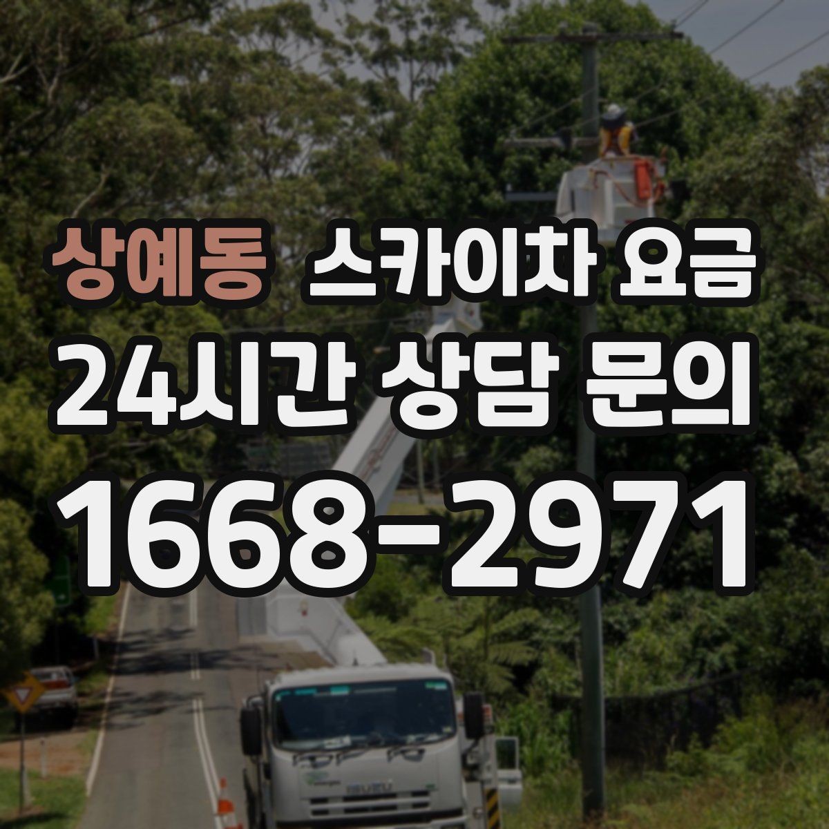 상예동 스카이차 요금 전선·전봇대 등 장애물이 많을 때
