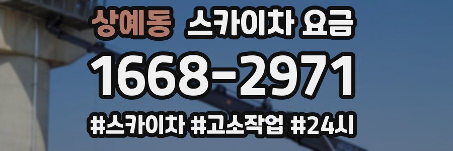 상예동 스카이차 요금