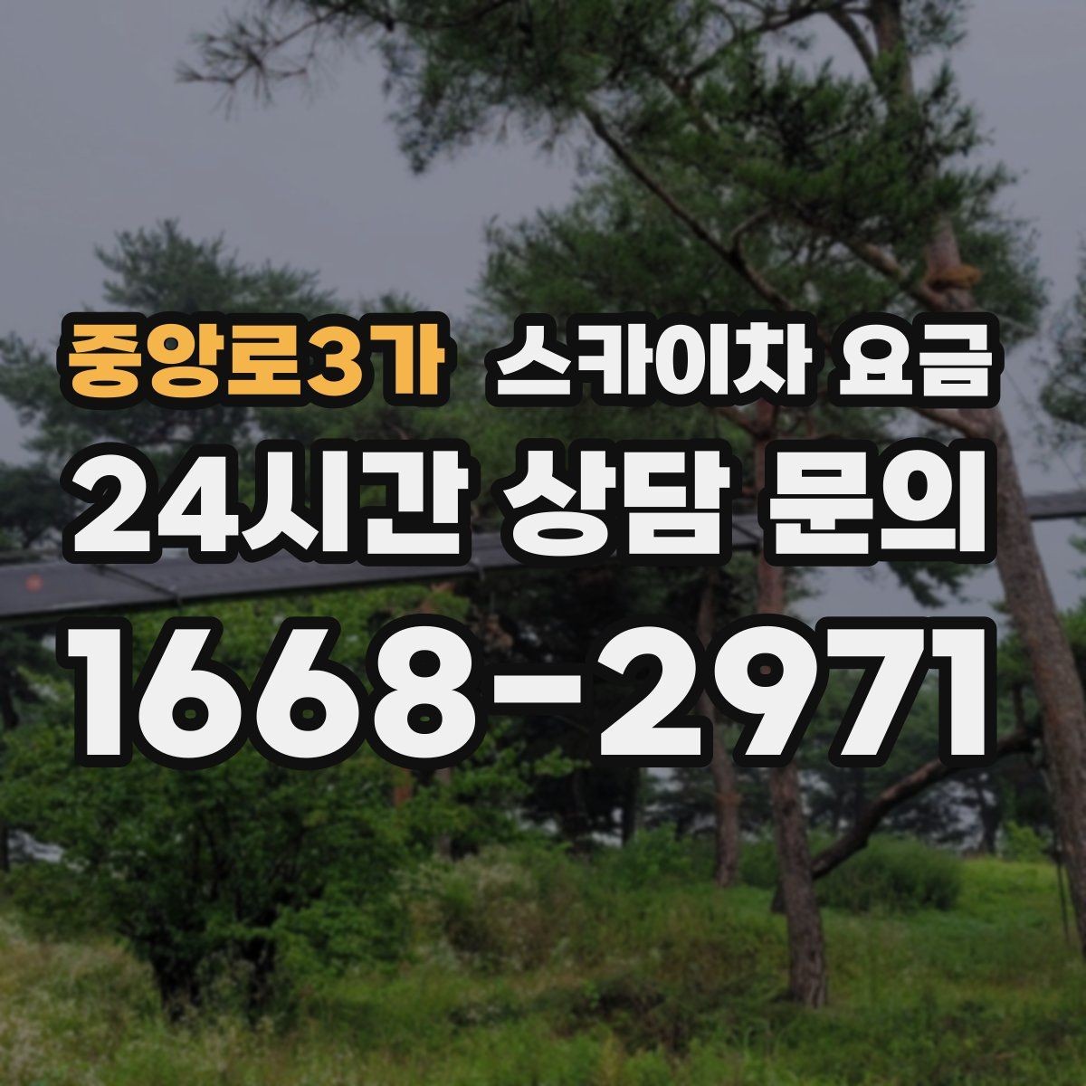 중앙로3가 스카이차 요금 어닝이 있는 상가 작업에서 확인할 점