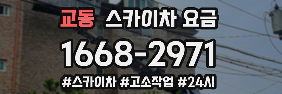 교동 스카이차 요금