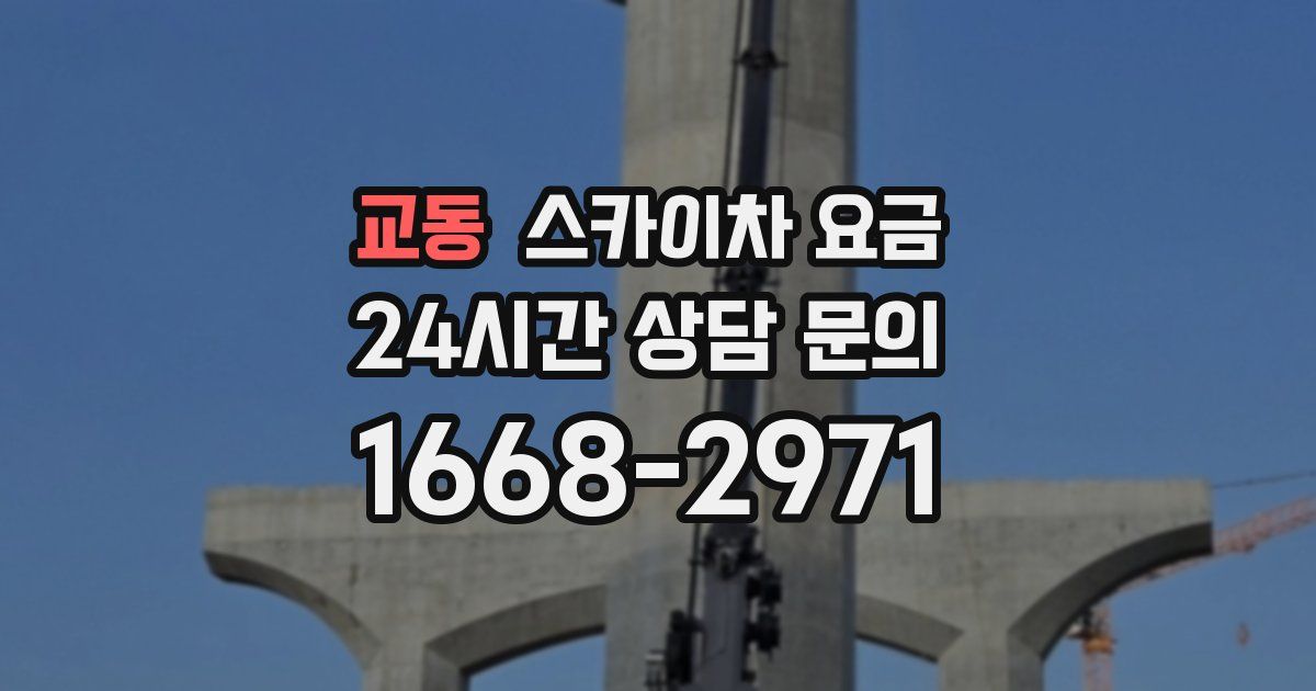교동 스카이차 요금