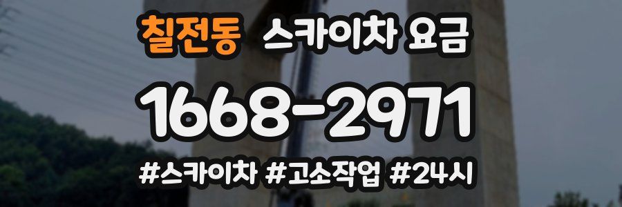 칠전동 스카이차 요금