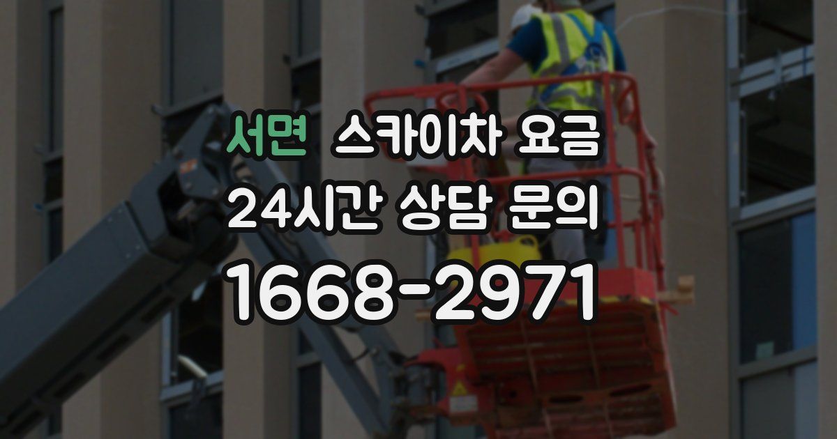 서면 스카이차 요금