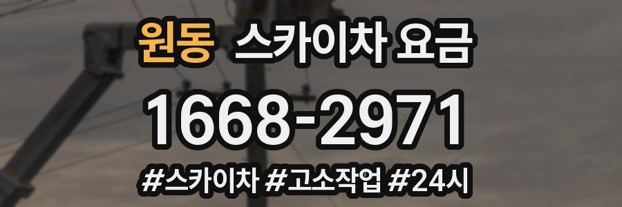 원동 스카이차 요금