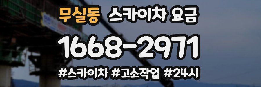 무실동 스카이차 요금